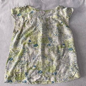 Anthropologie We Love Vera 100% Silk Sailboat Blouse Sz2